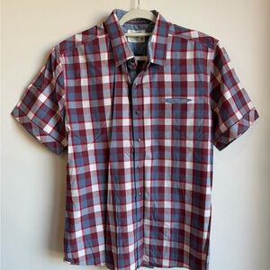 Men's 7 Diamonds Red and Blue Plaid Shirt